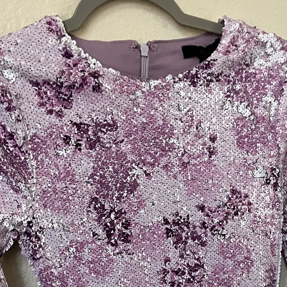 NWT h:ours x REVOLVE | Julinha Floral Sequin Spring Dress in Lavender | Size XS - Picture 5 of 8
